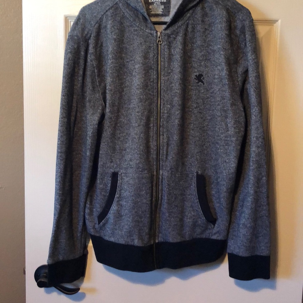 Gray Zip up sweater